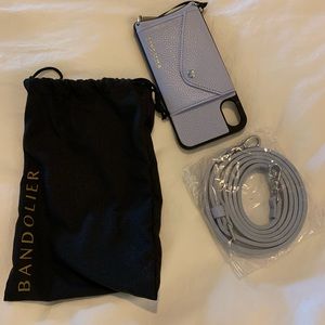 Periwinkle Bandolier case for iPhone X/Xs